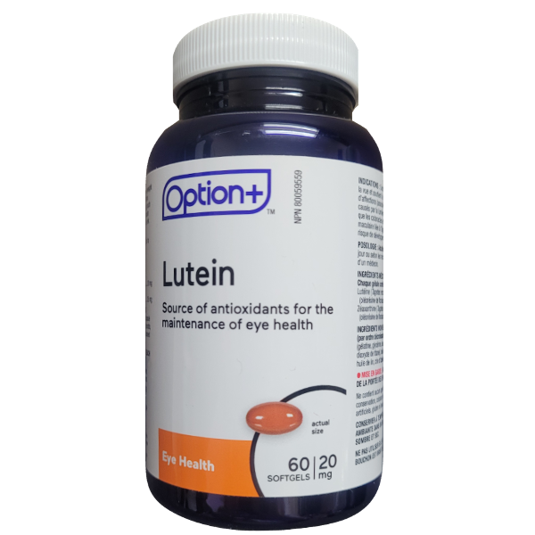 Option+ - Lutein 20mg Softgels | 60 Softgels