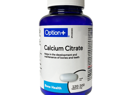 Option+ Citrate de Calcium 300 mg | 120 comprimés