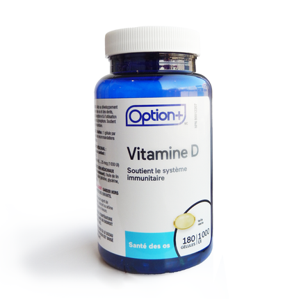 Option+ Vitamin D3 1000 IU | 180 Soft gels