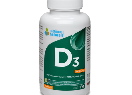 Platinum Naturals - Vitamin D3 | 180 Softgels