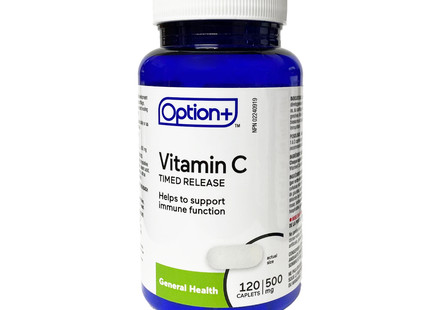 Option+ Vitamin C Time Release 500 mg | 120 Caplets