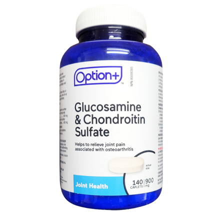 Option+ Glucosamine et sulfate de chondroïtine 900 mg Multivitamine | 140 comprimés