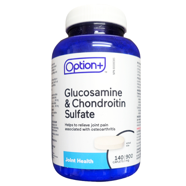 Option+ Glucosamine & Chondroitin Sulfate 900 mg Multivitamin | 140 Caplets