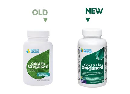 Platinum Naturals - Therapeutic Cold & Flu Oregano-8 | 30 Liquid Capsules