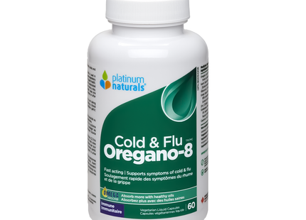 Platinum Naturals - Therapeutic Cold & Flu Oregano-8 | 60 Liquid Capsules