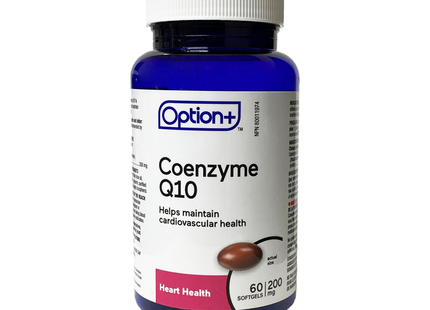 Option+ Coenzyme Q10 200mg | 60 Softgels