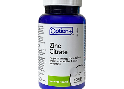 Option+ Zinc Citrate | 100 Tablets