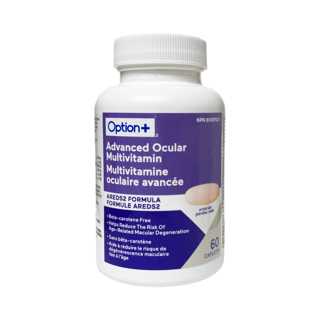 Option+ Formule multivitaminée oculaire avancée AREDS2 | 60 comprimés