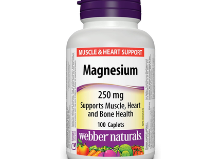 Webber Naturals Magnésium 250 mg | 100 comprimés