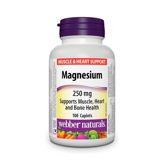 Webber Naturals - Magnésium 250 mg | 100 comprimés