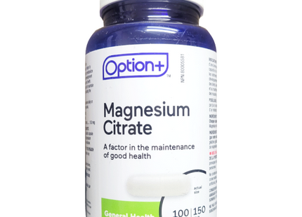 Option+ Magnesium Citrate 150mg Capsules | 100 Capsules