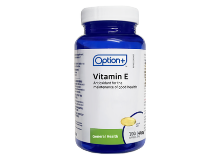 Option+ - Vitamin E - 400 IU | 100 Softgels