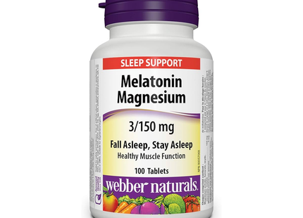 Webber Naturals - Melatonin Magnesium 3/150 mg | 100 Tablets