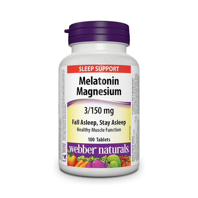 Webber Naturals - Melatonin Magnesium 3/150 mg | 100 Tablets