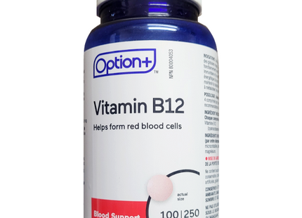 Option+ - Vitamin B12 250mcg Multivitamin Tablets | 100 Tablets