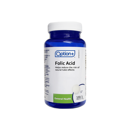 Option+ Acide folique 1 mg | 100 comprimés