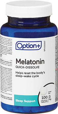 Option + - Quick Dissolve Melatonin | 3mg X 100 Sublingual Tablets