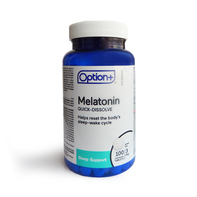 Option+ Quick Dissolve Melatonin | 3mg X 100 Sublingual Tablets