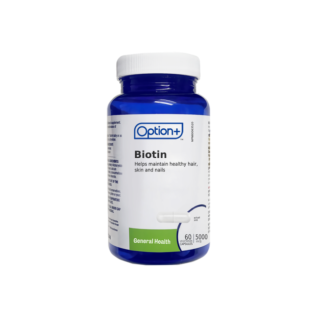 Option+ Biotine 5000 mcg | 60 Gélules