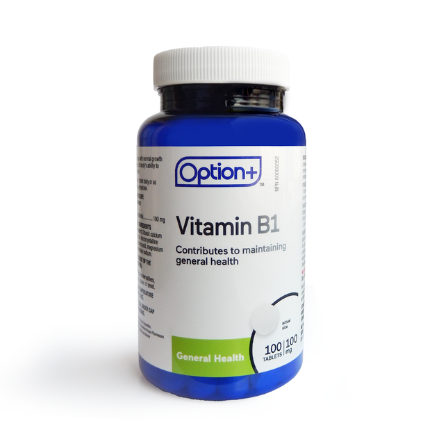 Option+ Vitamin B1 100 mg | 100 Tablets