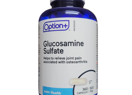 Option+ - Glucosamine Sulfate 500 mg Caplets | 360 Caplets