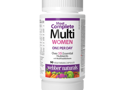 Webber Naturals - Le complexe multivitaminé le plus complet pour femmes | 90 capsules végétariennes