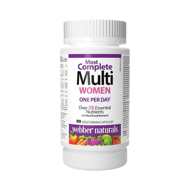 Webber Naturals - Le complexe multivitaminé le plus complet pour femmes | 90 capsules végétariennes
