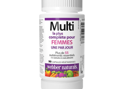Webber Naturals - Le complexe multivitaminé le plus complet pour femmes | 90 capsules végétariennes