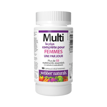 Webber Naturals - Le complexe multivitaminé le plus complet pour femmes | 90 capsules végétariennes