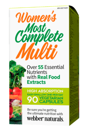Webber Naturals Multi le plus complet pour femmes | 90 Gélules Végétariennes