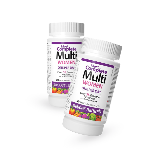 2 PACK Webber Naturals - Women's 50+ Most Complete Multi | 90 Vegetarian Capsules