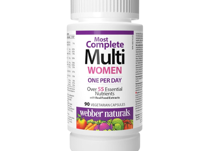 Webber Naturals Women's 50+ Most Complete Multi | 90 Vegetarian Capsules