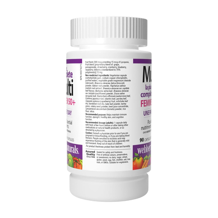 Webber Naturals - Women's 50+ Most Complete Multi | 90 Vegetarian Capsules