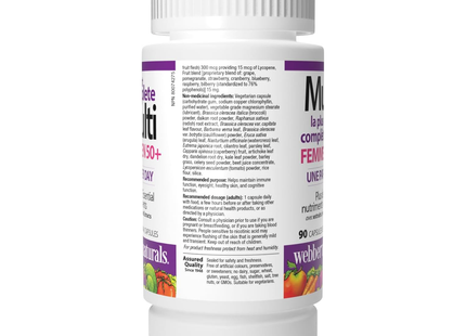2 PACK Webber Naturals - Women's 50+ Most Complete Multi | 90 Vegetarian Capsules