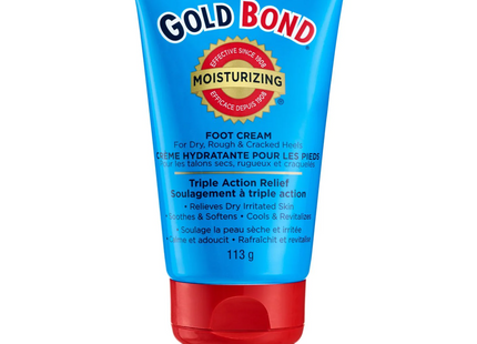 Gold Bond – Crème hydratante pour les pieds pour talons secs, rugueux et craquelés | 113g