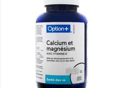 Option+ Calcium & Magnesium with Vitamin D | 200 Caplets