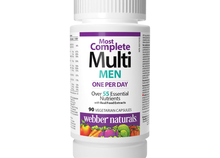 Webber Naturals Men's 50 + Most Complete Multi | 90 Vegetarian Capsules