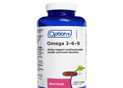 Option+ - Omega 3-6-9 - 1200MG | 180 Softgels