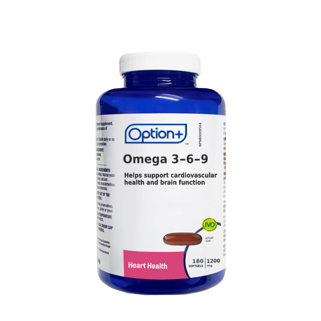 Option+ - Omega 3-6-9 - 1200MG | 180 Softgels