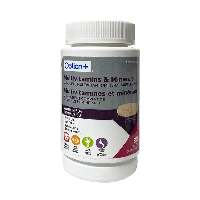 Option+ Multivitamins & Minerals Women 50+ | 90 Tablets