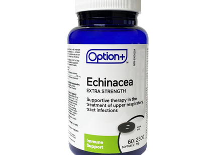 Option+ Échinacée Soutien immunitaire 2500 mg, extra fort | 60 gélules