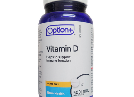 Option+ - Vitamin D 1000IU - Value Size | 500 Tablets