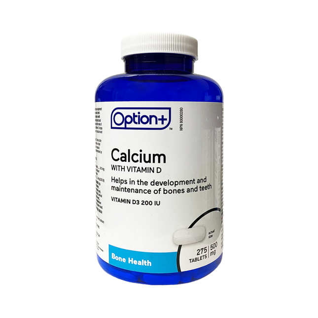 Option+ Calcium With Vitamin D 500mg | 275 Tablets