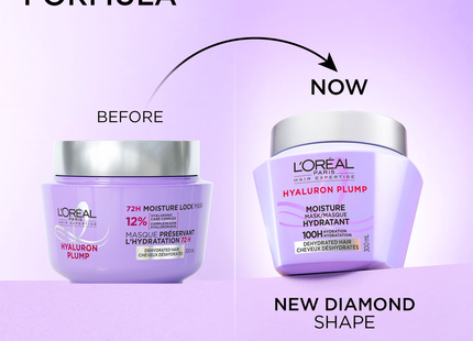 L'Oréal Paris - Hyaluron Plump 100H Hydration Hair Mask for Dehydrated Hair | 300 mL