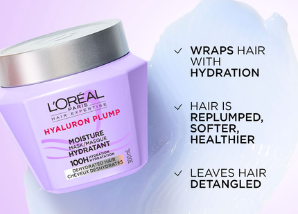 L'Oréal Paris - Hyaluron Plump 100H Hydration Hair Mask for Dehydrated Hair | 300 mL