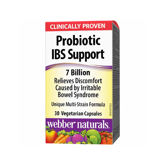 Webber Naturals - Soutien probiotique du SCI à 7 milliards - Soulagement de l'inconfort du SCI | 30 gélules végétariennes