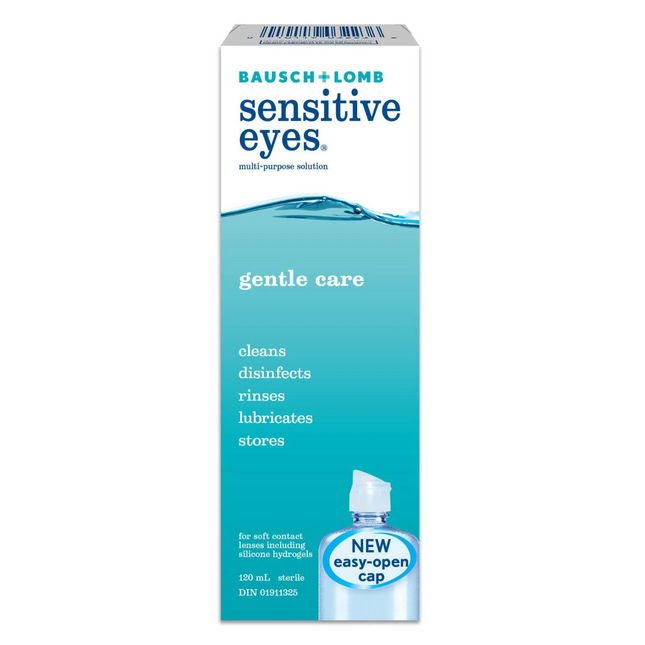 Bausch + Lomb - Sensitive Eyes Gentle Care Multi-Purpose Contact Solution | 120 ml