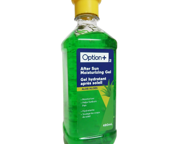 Option+ After Sun Moisturizing Gel with Aloe | 480 mL – White Cross E-Store