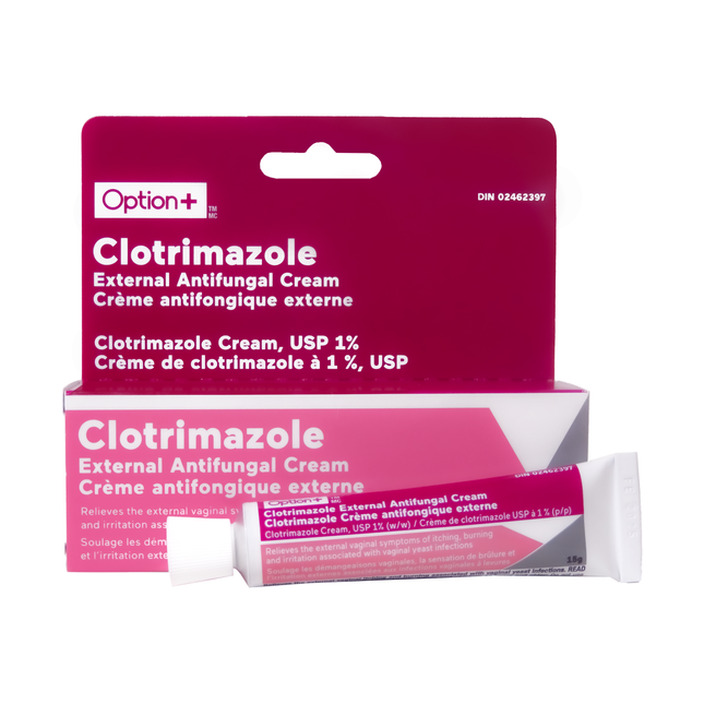Option+ Crème antifongique externe Clotrimazole USP 1 % | 15g