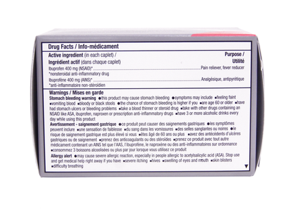 Option+ Comprimés d'ibuprofène USP 400 mg, extra fort | 32 comprimés